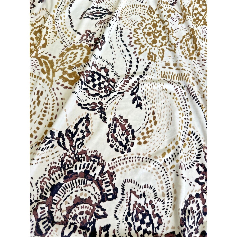 Vince Camuto Women's Floral-Print Pull-On Maxi Skirt Cream Brown Size S - Picture 3 of 6